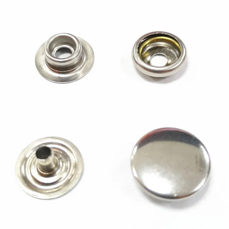 

Stainless Steel Material Circle Spring Copper Ring 4 Pieces in a Set Machine to Play Snap Fastener 201-203 # da bai kou Rust-pro
