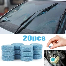 20 шт/лот автомобильный твердый стеклоочиститель Fine семиномерный стеклоочиститель чистящее средство для чистки автомобильных окон многофункциональная шипучая таблетка очиститель стекла лобового стекла