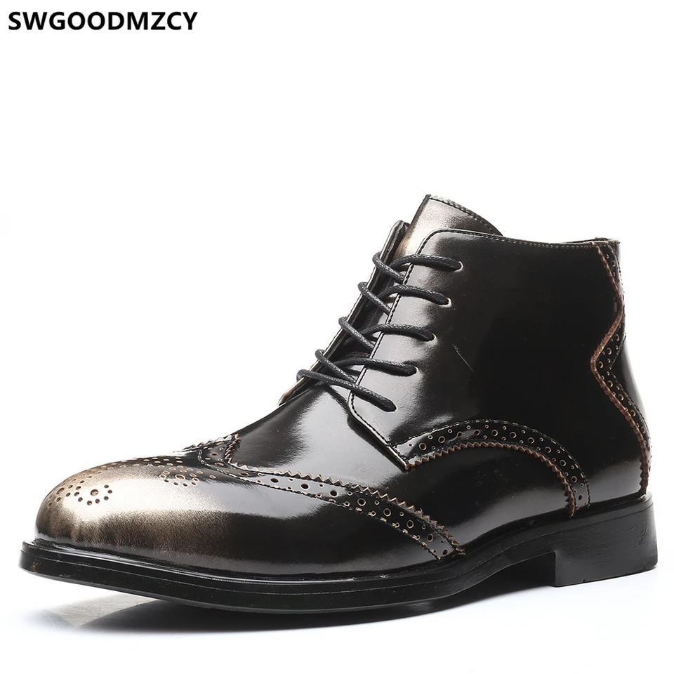mens formal black boots