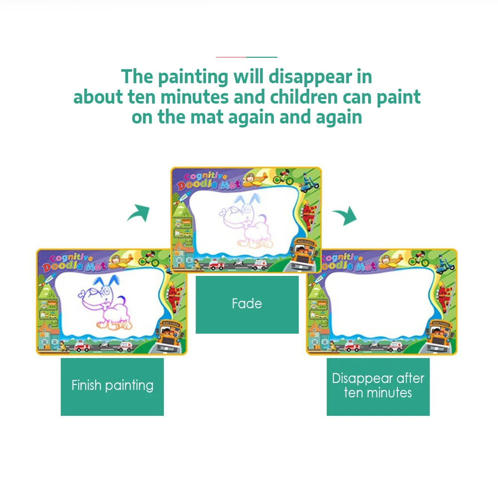 100 x 70cm Painting Cloth Cognitive Theme Graffiti Toy 