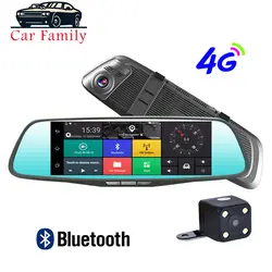 Caroad 4G 8 дюймов Android 5,1 Автомобильный видеорегистратор автомобильный зеркало заднего вида камера с двойным объективом gps навигация Wifi