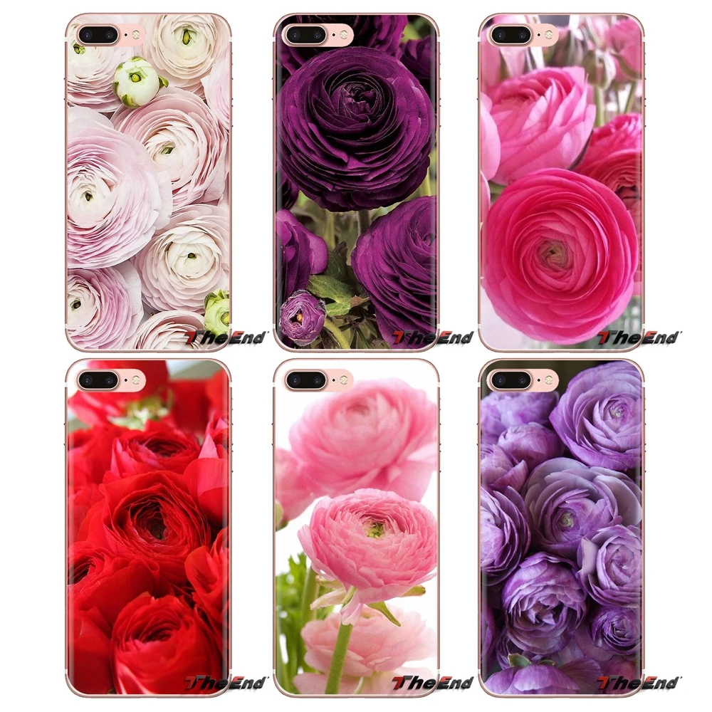 Silicone Phone Covers Colorful Peach Ranunculus Flowers For Xiaomi Redmi 4 3 3S Pro Mi3 Mi4 Mi4i Mi4C Mi5 Mi5S Mi Max Note 2 |