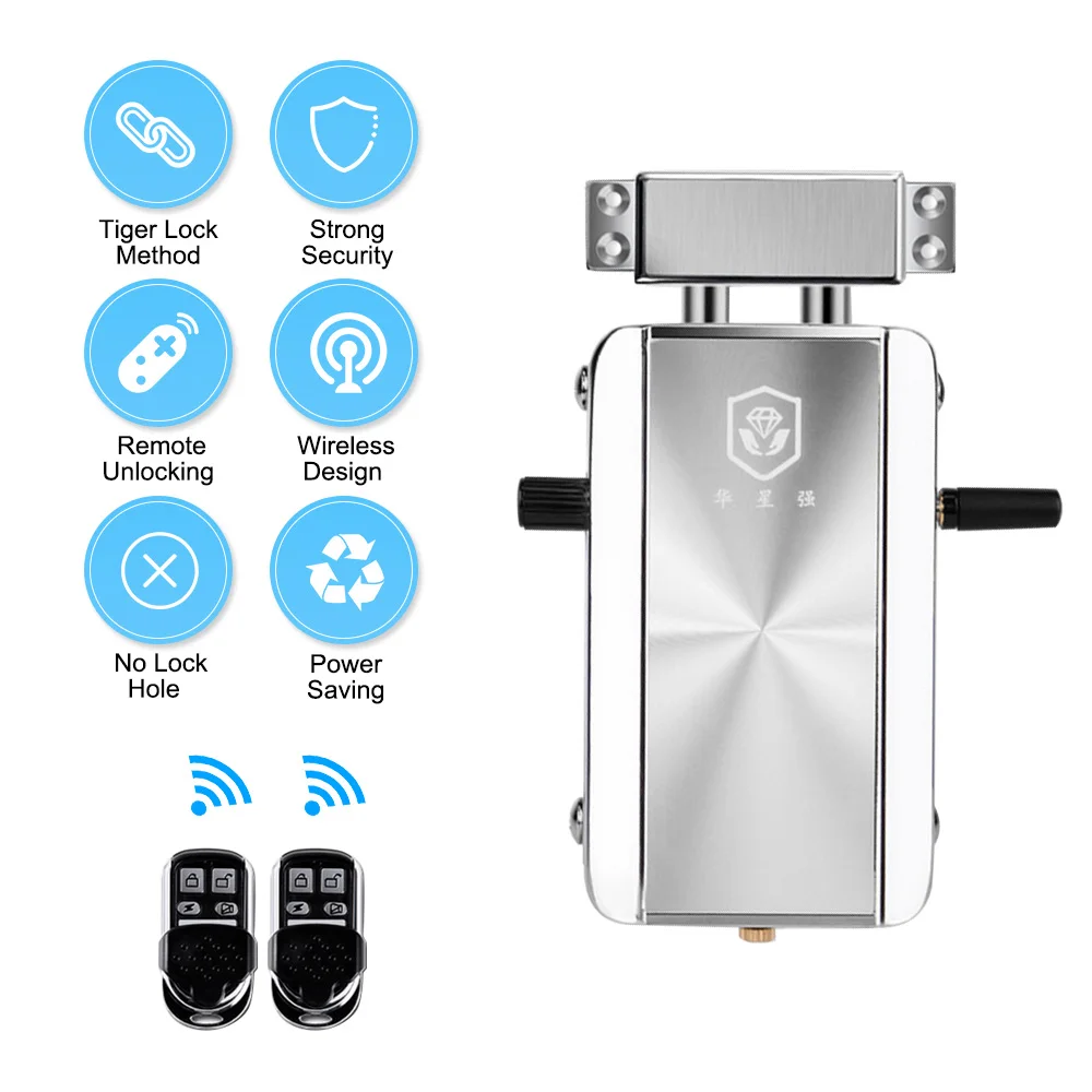 

Home Door Lock Kit Remote Control Keyless Electronic Lock Smart Anti-theft Access Control System for Home Hotel Apartment