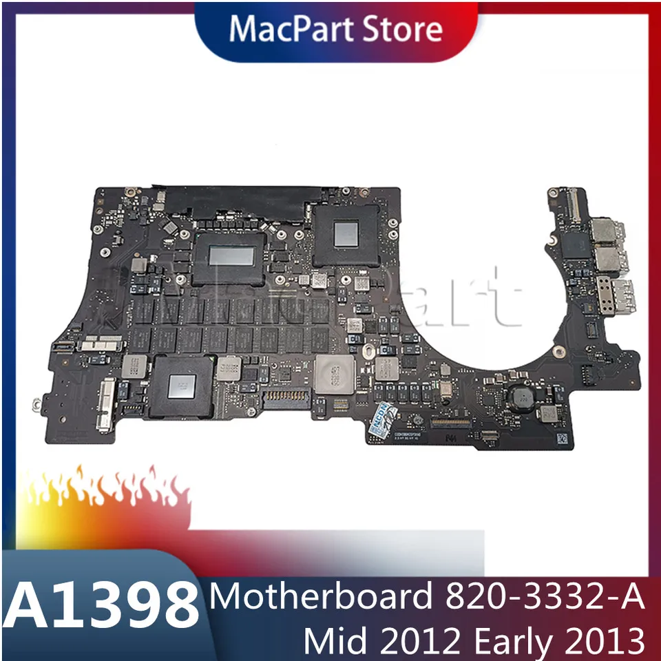 Carte Mère A1398 pour Ordinateur Portable Macbook Pro Retina de 15.4 Pouces, 2.8GHz, 16 Go, Logique IG, 820-00138-A, DG 820-00163-A, 2015, EMC 2909  7