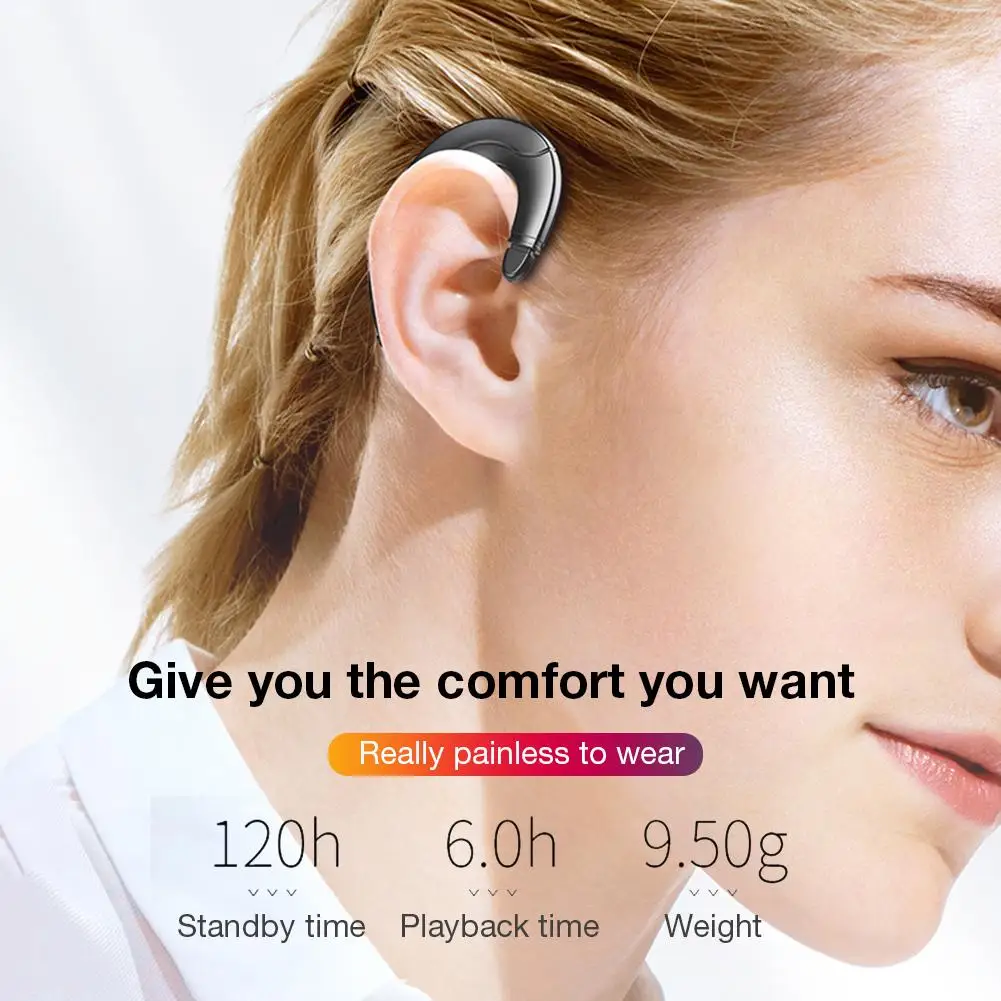 YA 04D Bone Conduction Hanging Ear Bluetooth 5 0 Headset Mini Sports Wireless Long Standby Bluetooth Headset