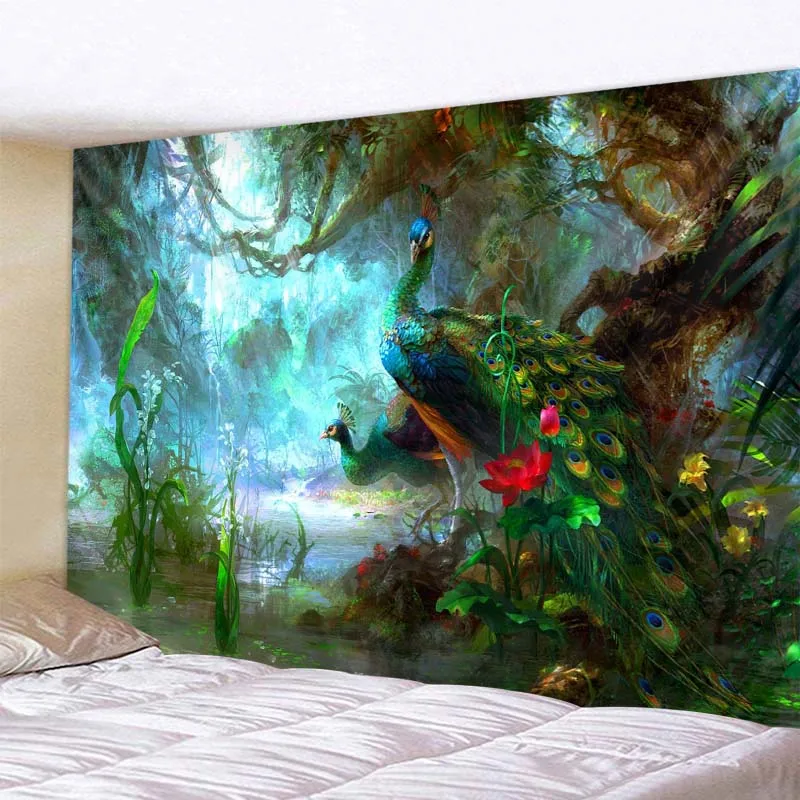 Пляжный гобелен Forest And Love 3D печать песчаный пляж полотенце для пикника | Дом и сад