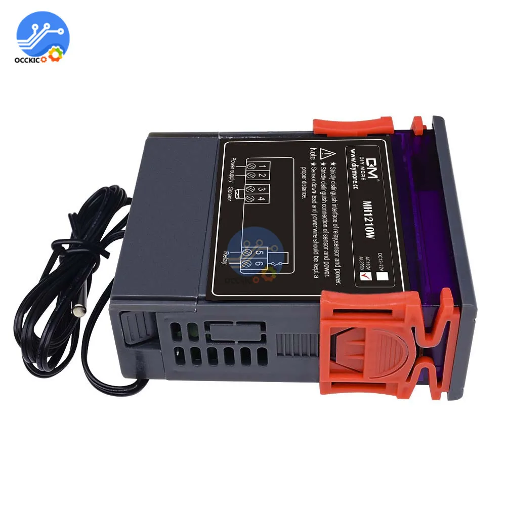 MH1210W 90-250V 10A 220V Цифровой термостат контроль температуры ler-50~ 110 градусов Цельсия нагрев охлаждающий инкубатор контроль NTC датчик