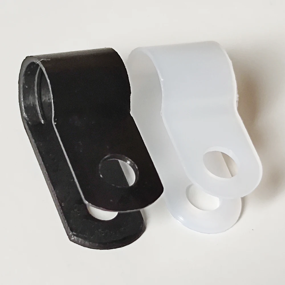 P Clips R-Type Cable Clamp Clips, Fydun 200pcs Nylon Plastic P