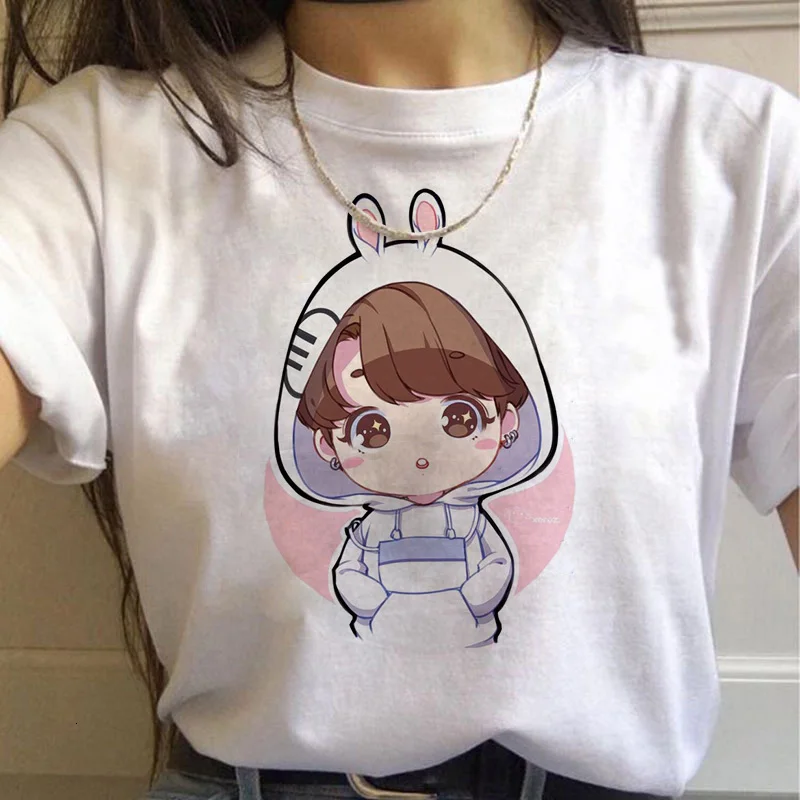 Забавная футболка BONJEAN Bangtan Boys женская большого размера в Корейском стиле Kpop