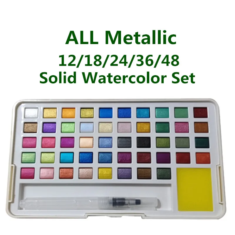 Watercolor Paint Watercolor Pigment Solid Pigment Watercolor Blue Purple Manicure Decor Metallic Paint Nail Draw Chrome Glitter Powder Flowers Decor Nail Pigment