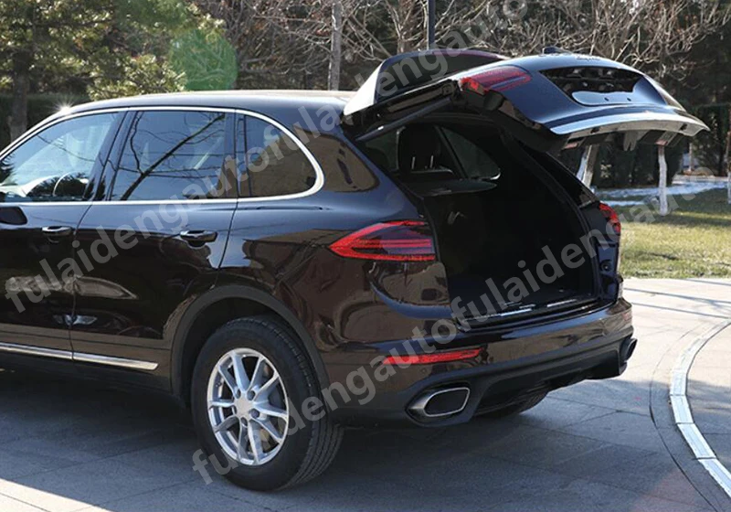 Для Porsche Cayenne- нержавеющая сталь Задняя Крышка багажника дверь отделка крышка молдинг отделка автомобиля аксессуары