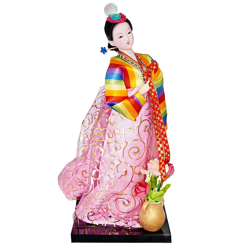30cm alte koreanische Geisha Puppe Hanbok Oriental Dolls Modell Schreibtisch 