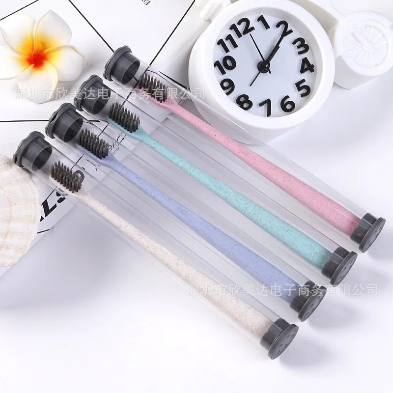 Cross Border Export Supply of Goods Square Head-Wheat Straw Toothbrush