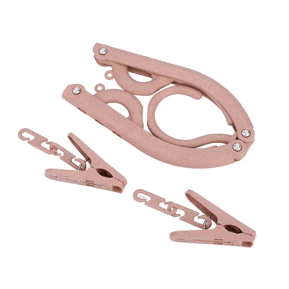 Portable Folding Clothes Hanger Clip Holiday Outdoor Travel Clothes Hanger
