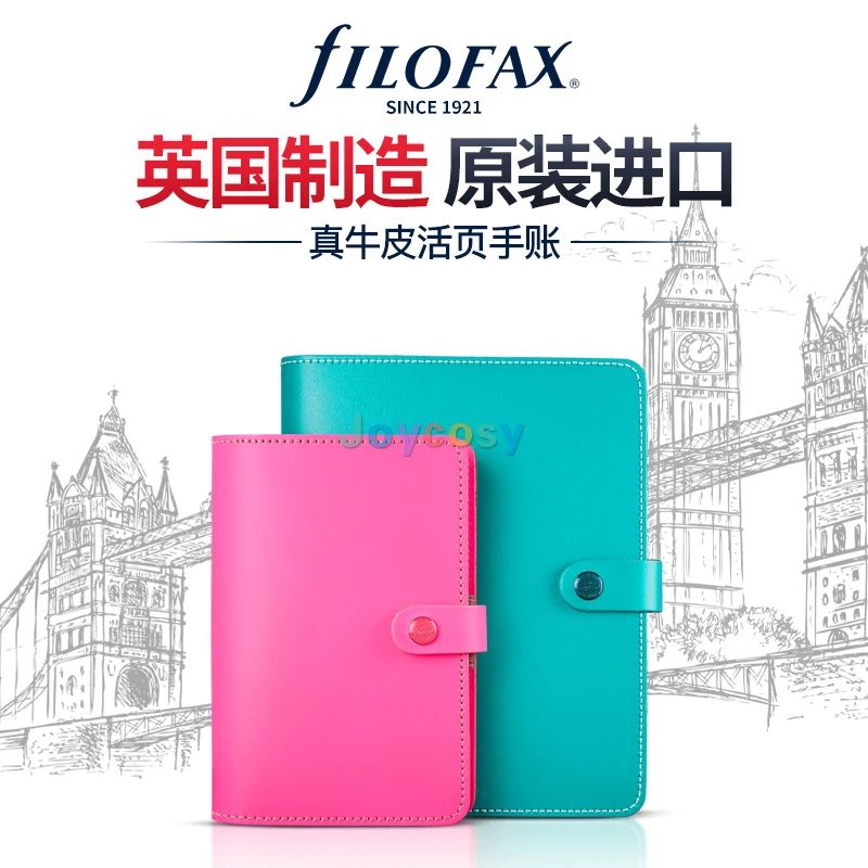 Filofax-オリジナルの個人用a6 a5 a7,パテントレザーカバー,6リング