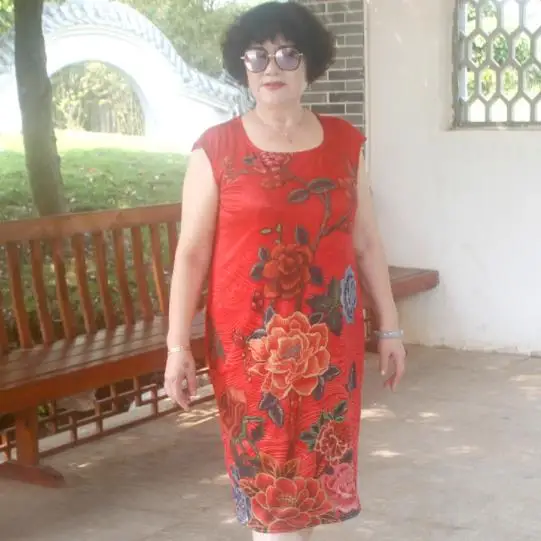 Red Blue Gray plus size dresses for women 4xl 5xl 6xl Summer Dress Women Printed Dress Oversized Women Clothing DJ527