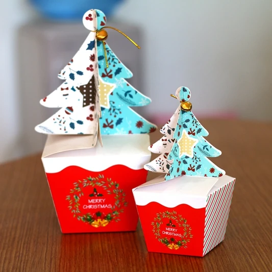 

Merry Christmas tree Gift Box ,Cookie Cholocate Food Paper Boxes,Christmas Apple Box, Christmas Gift Box 30pcs/lot