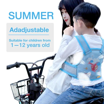 

Summer Motorcycle Kids Safety Seat Belt Strap Protector Harness Chest Adjustable Children Electric Motorcycle Seat Belt Strap