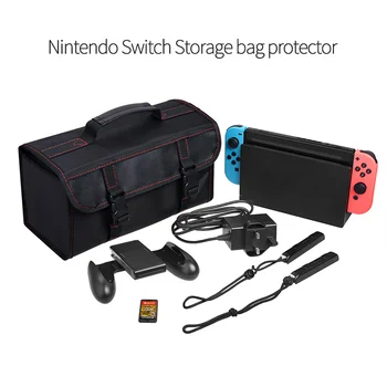 

Game Console Storage Case Carrying Portable Storage Bag For Nintendo Switch SD Card And Power Shock Proof PU Soft Bag