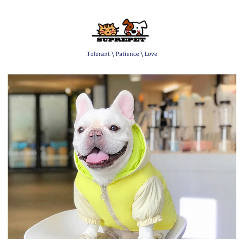 SUPREPET собака кошка осенне-зимняя одежда щенок теплая толстовка куртка для бульдога Чихуахуа ropa perro invierno Прямая