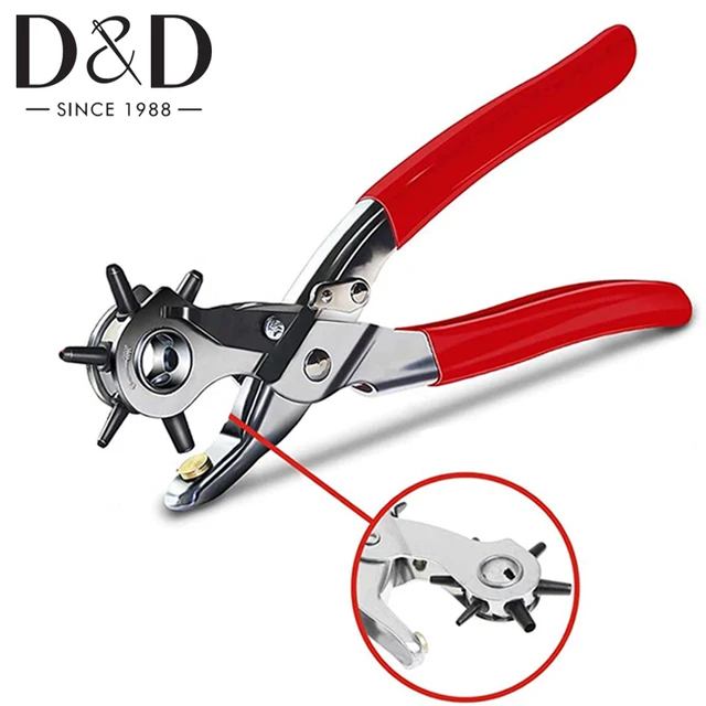 Desktop Leather Hole Punch Set, Super Heavy Duty Rotary Puncher