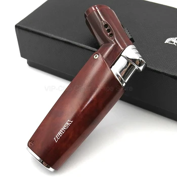 

LUBINSKI Metal 1 Torch Jet Flame Cigar Cigarette Lighter Adjustment Flame Lighter Windproof Outdoor Smoking Tool