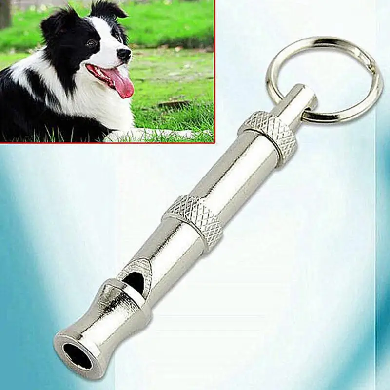 Silbato antiladridos para perros y mascotas, flauta de entrenamiento, herramienta de Control de gravedad, repelente de sonido, llavero de adiestramiento de gatos