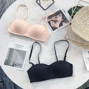 

Half Cup Bra Women Comfortable Beauty Back Lingerie Thin Cup Bralette Wire Free Smooth Gather Bra Female Wedding Lingerie
