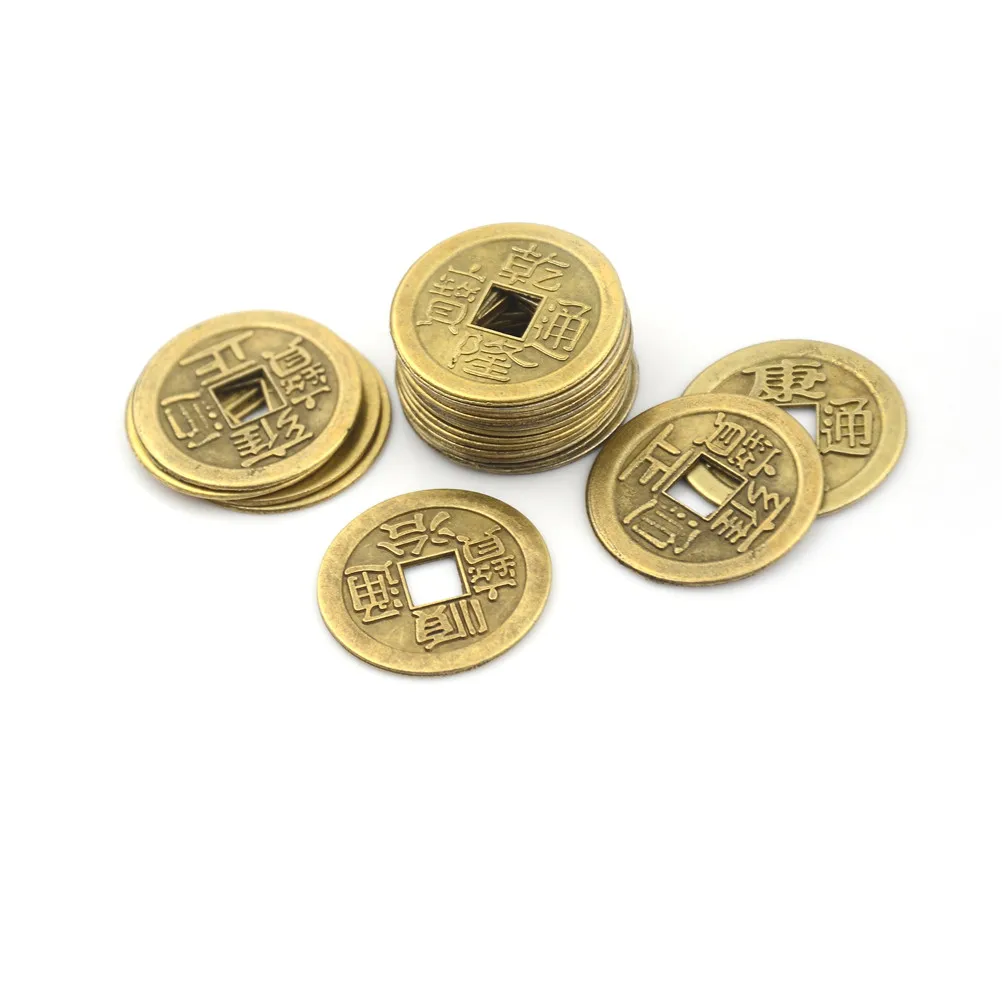 Moneda 20 piezas aleación de la fortuna del emperador Qing Feng Shui chino para el éxito de la riqueza decoración del hogar de la suerte envío aleatorio