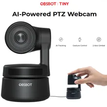 Webcam Gimbal PTZ Obsbot Tiny Live-Streaming Meeting-Online 1080p 2-Axis Video Ai-Tracking-Zoom