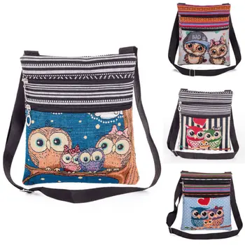 

Floral And Owl Printed Women's Casual Tote Female Daily Use Female Shopping Bag Ladies Single Shoulder Handbag Simple Beach Bag