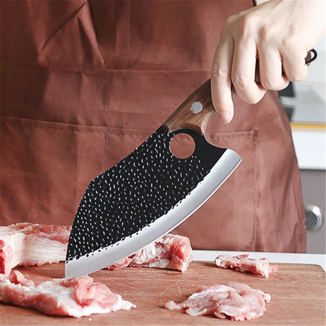 Chef Cleaver Boning Knife Set Kitchen Chopper Stainless Steel Forged Meat  Knife