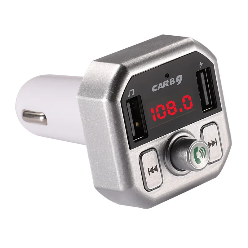 Прикуриватель автомобильное зарядное устройство двойной USB B9 Автомобильный MP3 плеер без потерь Музыкальный Автомобиль Bluetooth Hands-Free умный вызов