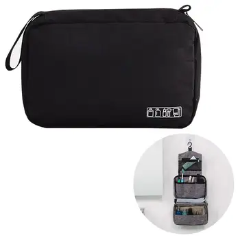 

Bageek 1pc Solid Color Travel Cosmetic Bag Portable Large Capacity Hanging Toiletry Bag Makeup Bag For Outdoor Travel