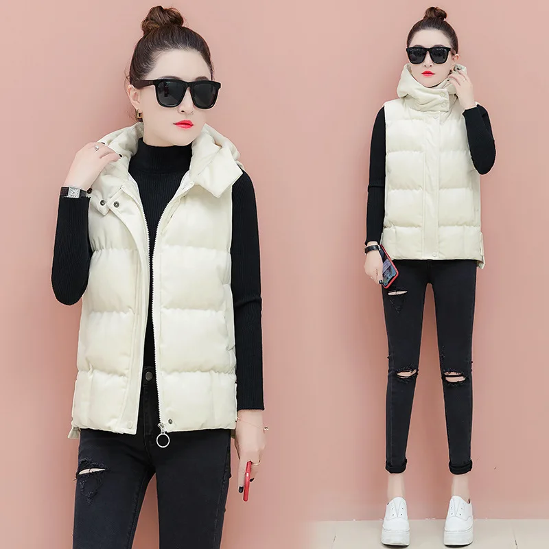 

Cotton-padded Clothes Waistcoat Short Hooded Gold Velvet Winter New Style Korean-style WOMEN'S Wear Large Size Loose Sleeveless