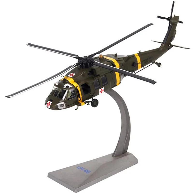 Ambulance helicopter 2 цвета 1/72 масштаб ястреб UH-60 военный вертолет истребитель самолет статическая литая металлическая модель самолета взрослые военные коллекционные игрушки - Цвет: Ambulance helicopter