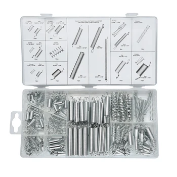 

200pcs Spring Set With Storage Box Accessories Extension Compression Coil Portable Hardware Tool Spring Set Metal Steel Assorted