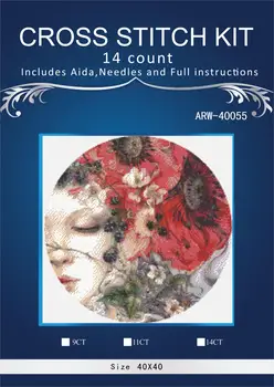 

new Embroidery Counted Cross Stitch Kits Needlework Crafts 14 ct DMC DIY Arts Handmade Decor - Girl 22