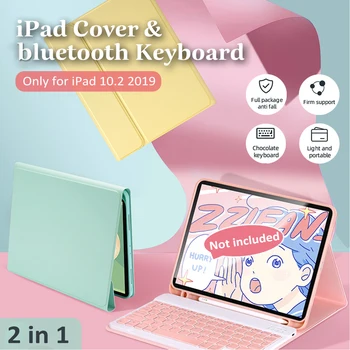 

For IPad 10.2 (2019) Generation Portable bluetooth Keyboard Case Usb Rechargeable Keyboard Cover for iPad 10.2 (2019) Cover