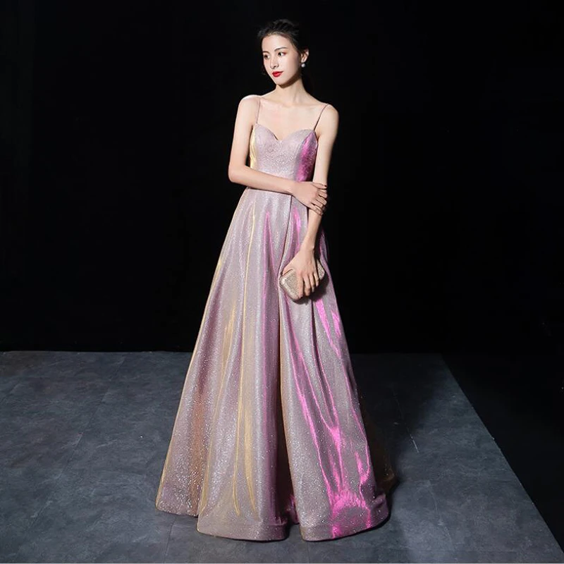 Платье для выпускного вечера милое на тонких бретельках Vestidos de gala с открытыми плечами женские вечерние ночные платья без рукавов Выпускные платья