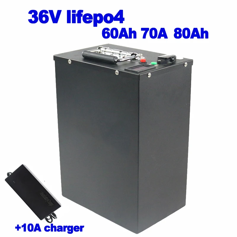 Батарея lifepo4 36В 60Ah 70Ah 80ah 100A BMS для фотоэлектрических лодок моторов троллинга