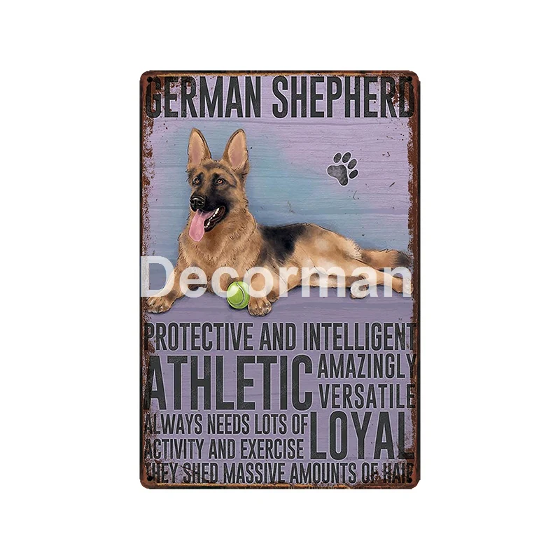 [DecorMan] Пользовательские Собака Кошка металлический знак WHIPPET лабрадоор COCKAPOD настенная живопись Декор LT-1980 - Цвет: GLA-5704