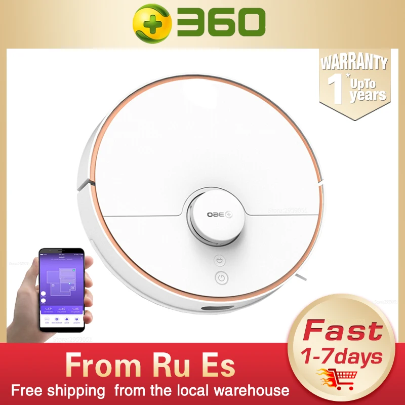

New 360 S7 Robot Vacuum Cleaner For Home Laser Navigation with SLAM Route Planning App Remote Control Suction Mopping robot