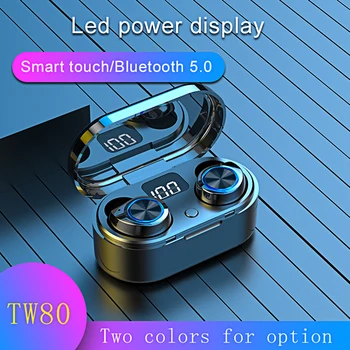 

LIGE New TWS Bluetooth 5.0 Headphones With Mic/Touch Control/HD Bass/LED Display Charging Case Wireless Earphones fone de ouvido