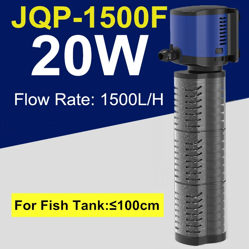 220 В Sunsun внутренний аквариумный фильтр 3 в 1 бесшумный погружной губчатый фильтр насос для аквариума волновой генератор кислородный водяной насос - Цвет: 20W