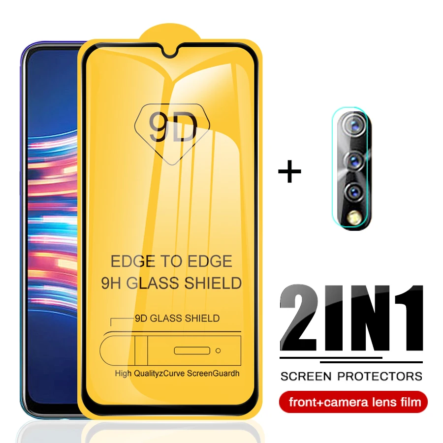 For VIVO V17 Neo 9D Full Glues Tempered Glasses Camera Lens Protective Film VI VO V 17 17V 2019 6.38" Phone Screen Protector | Мобильные
