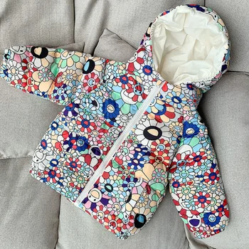 

Fashion Baby Girl Boy Duck Down Jacket Cartoon Thick Infant Toddler Hooded Down Coat Winter Child Snowsuit Outfit Baby Clothes