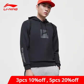 

Li-Ning Men Training Hoodie Regular Fit 92%Polyester 8%Spandex Comfort Interlock li ning LiNing Sports Sweater AWDN983 MWW1514