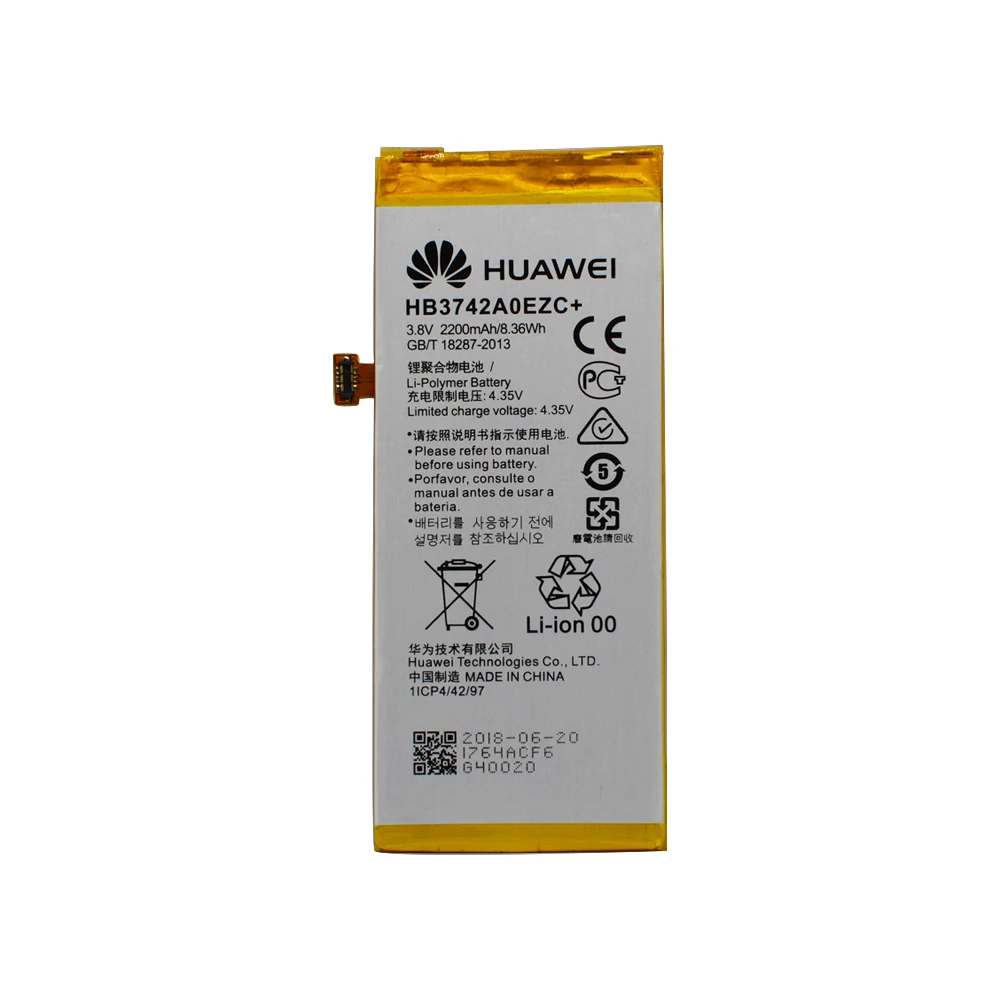 Аккумулятор Hua Wei для Huawei P8 Lite Ascend 100% оригинал HB3742A0EZC + реальная емкость 2200 мАч Akku