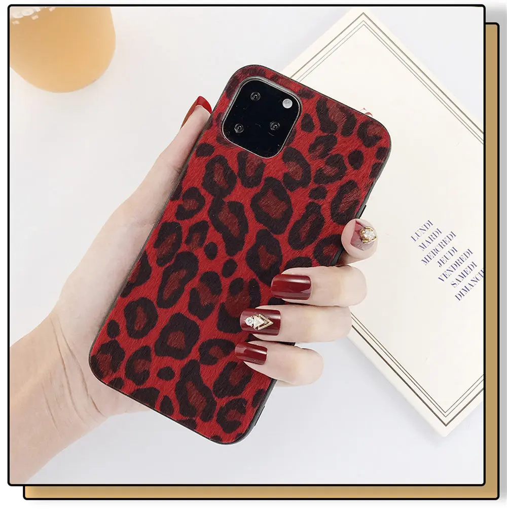 Lovebay теплый плюшевый чехол для iPhone 7, 8, 6, 6s Plus, 11 Pro, X, XR, XS, Max, Леопардовый принт, чехол для телефона, Жесткий ПК, Пластиковая Задняя Крышка